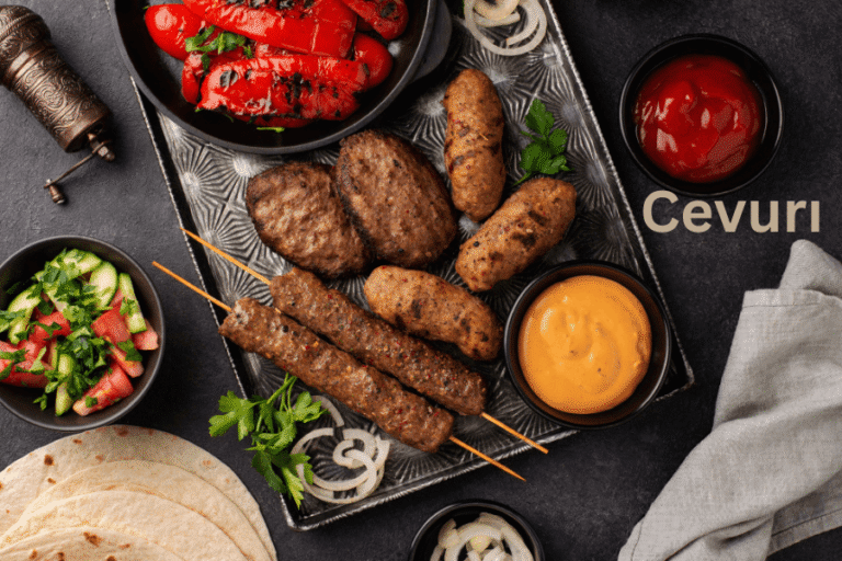 Cevurı traditional Turkish and Central Asian dish with kebabs, spices, and authentic flavors